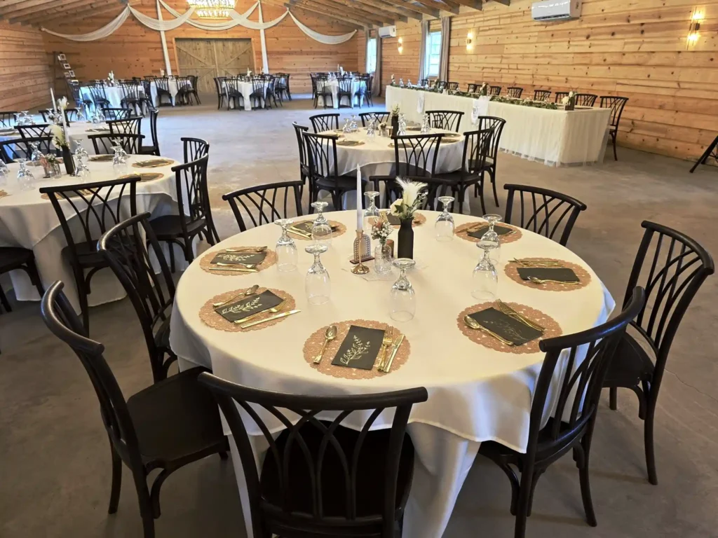 Wedding Reception Table Setup